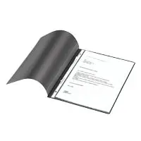 Durable Clear View Presentation Folders, Black, 10 Pieces