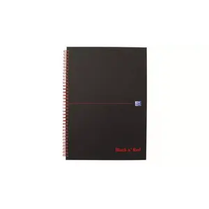 Notebook Oxford 400047609 A4 hardcover 70 sheets squared black matt