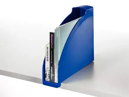 Magazine Rack Leitz Plus Polystyrene Blue Photo 3