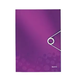 Folder Leitz WOW Polypropylene (PP) Metallic Purple A4