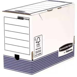 File Storage Box Fellowes 1131002 Paper Blue White