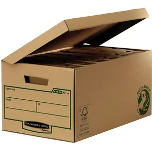 Storage box Fellowes 4472205 Rectangular Paper Black Brown