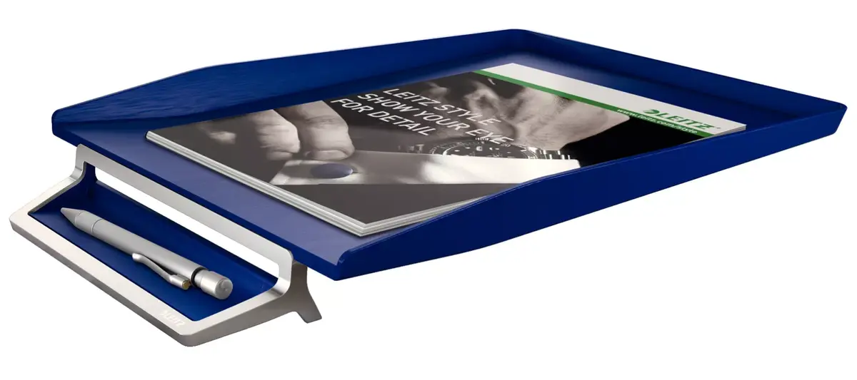 Desk tray LEITZ 52560069 A4, ABS & metal, Blue Photo 2