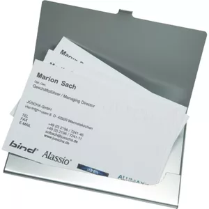 Business Card Holder Jüscha 0334 Aluminium Silver