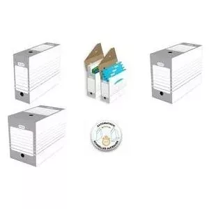 Archive box Elba A4 200mm acid-free corrugated cardboard