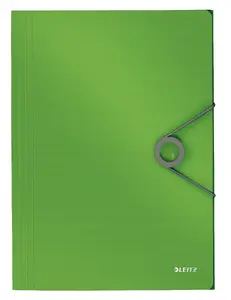 Папка с 3 клапанами Leitz Solid PP A4 полипропилен зеленая