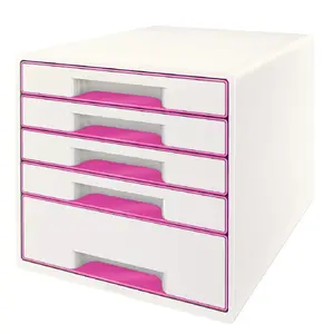 File storage box Leitz 52142023 Polystyrene Pink White