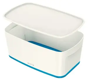 Leitz Storage Box MyBox WOW Small with lid Blue White Rectangular 5 L Acrylonitrile butadiene styrene ABS