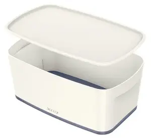 Leitz MyBox Small Storage Box with lid Grey White Rectangular ABS 5 L