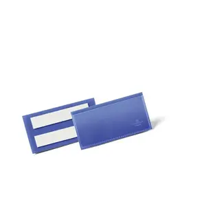 Держатель для бейджа Durable 175907, пластик, синий, упаковка 50 шт.