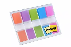 Self-adhesive index flags 3M Post-It 7100102672 – 11.9×43.2 mm, 5 colours, 100 sheets