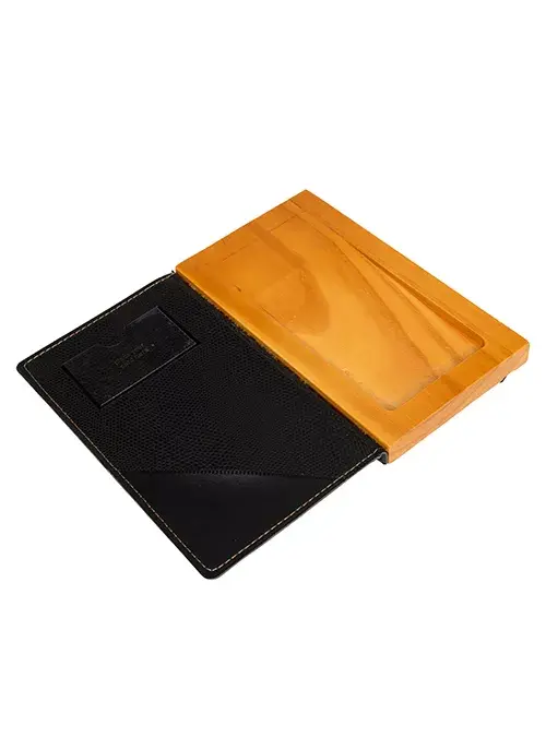 Securit MC-DBBP-BL Leather & Wood Door Handle Photo 2