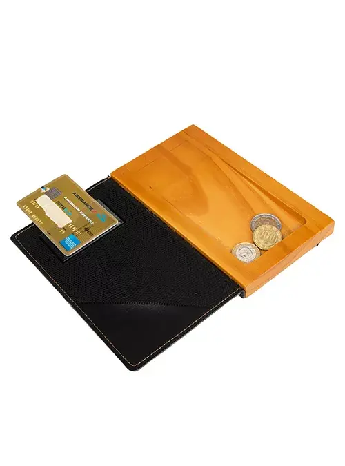 Securit MC-DBBP-BL Leather & Wood Door Handle Photo 3