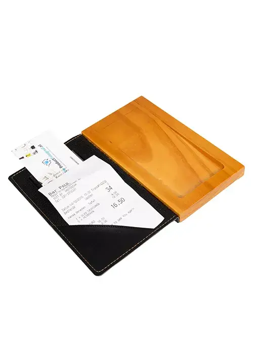 Securit MC-DBBP-BL Leather & Wood Door Handle Photo 4