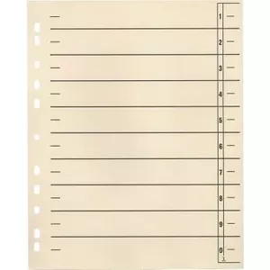 Dividers Soennecken 121009220 24×30 cm, 190 g/m², 11-hole punched