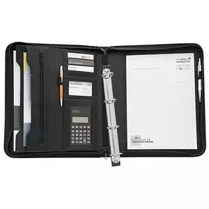 Папка-портфель WEDO Collegemappe DIN A4 с встроенным калькулятором, чёрный искусственная кожа