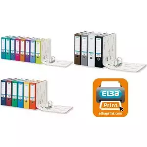 Ring Binder Elba smart Pro 80 mm Ocean Blue for A4 documents, PP cover, 80 mm spine