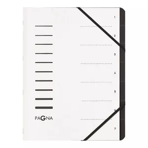 Папка-сортировщик Pagna 40058-08 формата A4 с 7 отделениями, белая