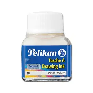 Zīmēšanas tinte Pelikan A 10 ml Balta