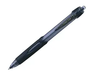 Izvelkama lodīšu pildspalva uni-ball Power Tank SN-220 — melna tinte, caurspīdīgi melns korpuss, 1 gab.