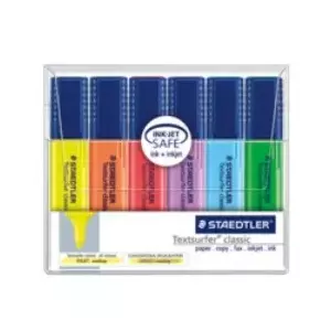 Marķieris Staedtler Textsurfer 364 WP6 ar slīpu galu Zils Zaļš Oranžs Rozā Violets Dzeltena