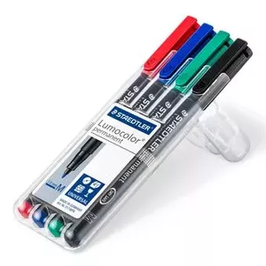 Pastāvīgais marķieris Staedtler Lumocolor 317 WP4 Melns Zils Zaļš Sarkans