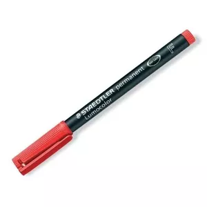 Staedtler Lumocolor 318-2 ūdensnoturīgais marķieris Lodes gals Sarkans 10 pcs