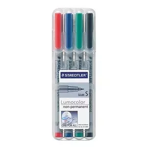 Marķieris Staedtler 311 WP4 4 gab. Melns Zils Zaļš Sarkans