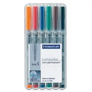 Marķieris Staedtler 311 WP6 6 gab. Melns Zils Brūns Zaļš Oranžs Sarkans