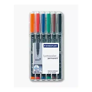 Pastāvīgais marķieris Staedtler 318 WP6 Melns Zils Brūns Zaļš Oranžs Sarkans
