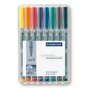 Marker Staedtler 311 WP8 8 pc(s) Black Blue Brown Green Orange Red Violet Yellow