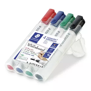 Marķieris Staedtler Lumocolor 351 WP4 Bullet tip Melns Zils Zaļš Sarkans
