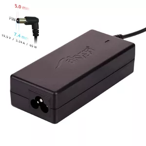 Сетевой адаптер для ноутбука Akyga AK-ND-05 65 Вт 19,5 В 3,34 А для DELL, кабель 1,2 м, чёрный