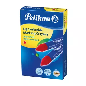 Krītiņi Pelikan 701029 — 12 gab. iep., zils un sarkans krāsojums, rakstīšanas krāsa: sarkana