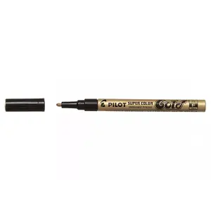 Марķieris PILOT Pilot Super Color Gold — metāliska zelta tinti, šķēpīte 1–3 mm