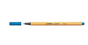 Fineliner pen Stabilo point 88 — blue, hexagonal tip, single pen
