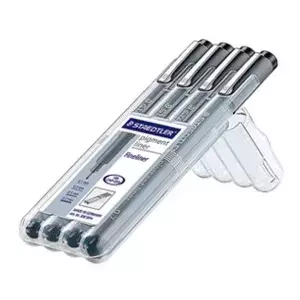 Fineliner Staedtler pigment liner 308 Black 4 gab.