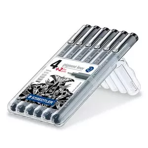 Fineliner Staedtler 308 SB6P melns 6 gab.
