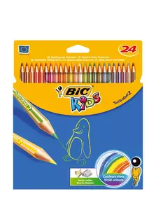 Krāsu zīmuļi BIC Multi 24 gab. — 24 krāsu komplekts zīmēšanai un krāsošanai