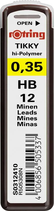 Запасные грифели Rotring Polymer Leads HB Photo 2