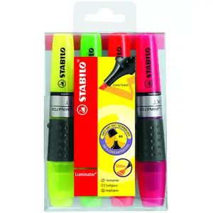 Lukturzīmulis Stabilo luminator 4 gab. — daudzkrāsains komplekts, dažādas tinti krāsas