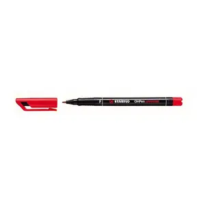 Permanent marker Stabilo OHPen 842/40 — red ink, plastic housing, single piece