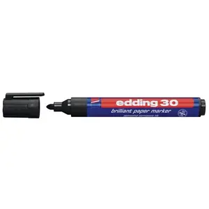 Marķieris Edding 30 Brilliant Paper Black (10)
