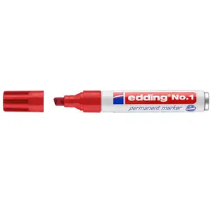 Permanent Marker Edding No.1 Chisel Tip Red