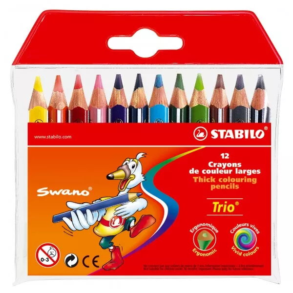 Zīmuļi Stabilo Trio komplekts — 12