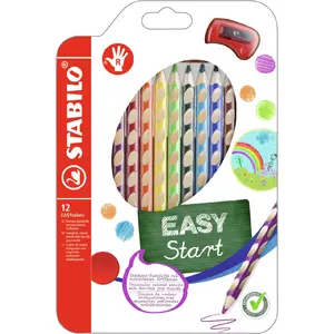 Vaska krītiņi Stabilo EASYcolors daudzkrāsaini, komplekts 12 gab., bērniem līdz 5 g.