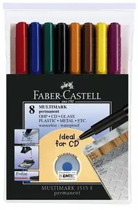 Permanent marker Faber-Castell 151309, multicolour, pack of 8