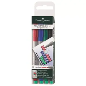 Marker Faber-Castell MULTIMARK 4 pc Black Blue Green Red