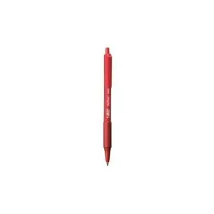 Ручка шариковая BIC 837399 — с клипсой, выдвижная, красные чернила, упаковка 12 шт.