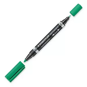 Pastāvīgais marķieris Staedtler Lumocolor Duo Fine/Bullet Tip Green